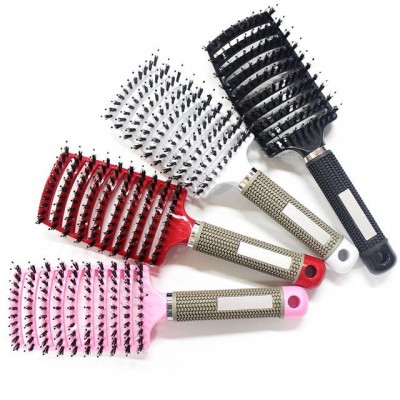 Bristle Nylon Detangler Brush Soft Grip Kids Liquid Detangling Detangle Hairbrush Scalp Massage Comb Hair With Custom Logo