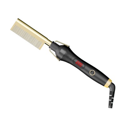 Straightening Brush Electric Hair Straightener 500 F Digital Custom Hot Comb Styler